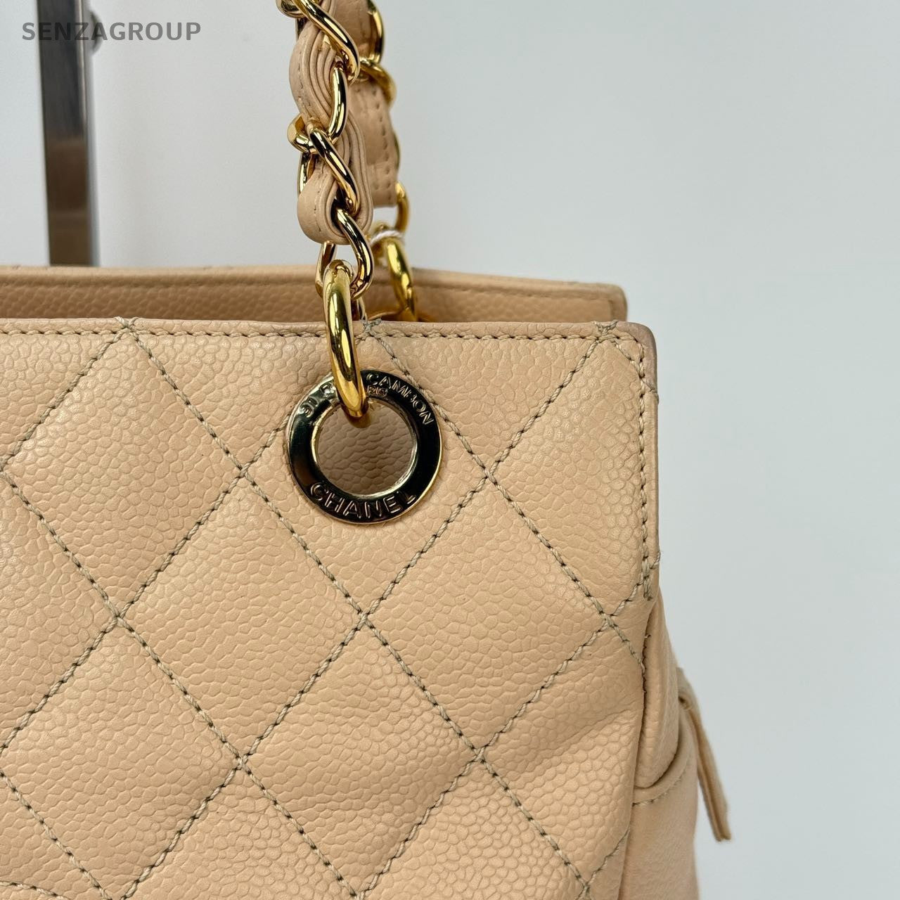 SJ0001 CHANEL PTT beige color leather