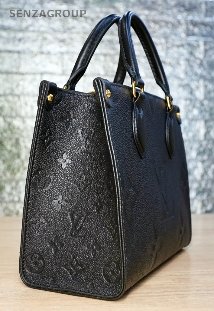 LOUIS VUITTON black Monogram Empriente ON THE GO PM CHIP VERSION