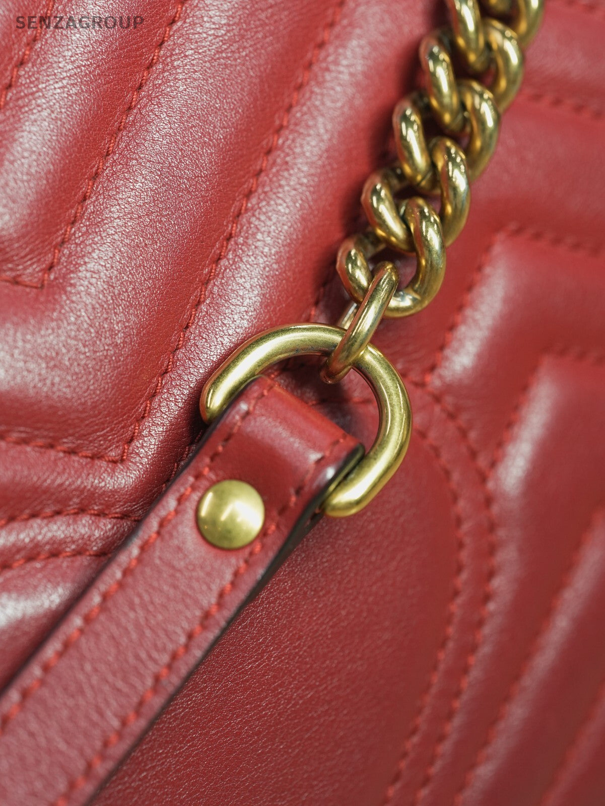 GUCCI Marmont Red with gold Crossbody Shoulder bag