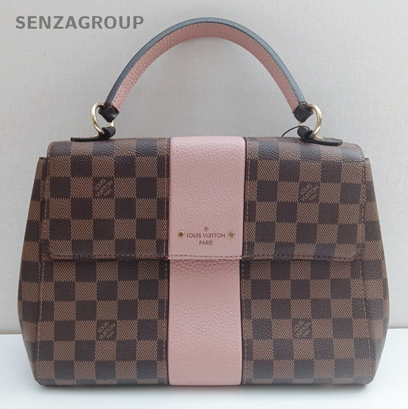 Louis Vuitton Cluny MM Top Handle Bag Brown Pink Gold Women Classic