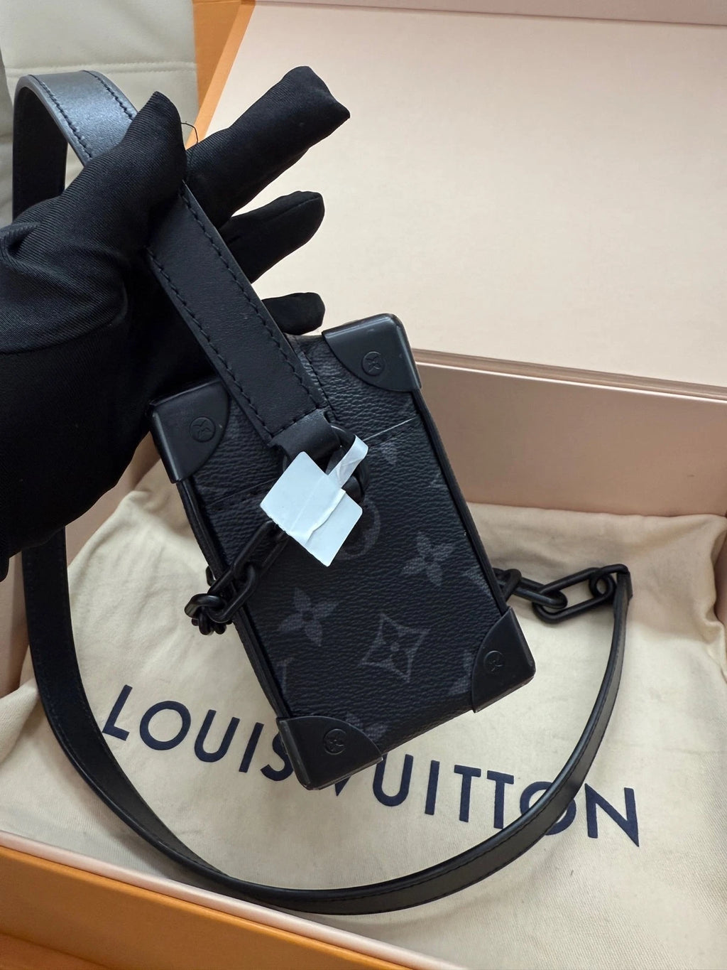 Louis Vuitton Soft Trunk Black Monogram Shoulder Bag For Women