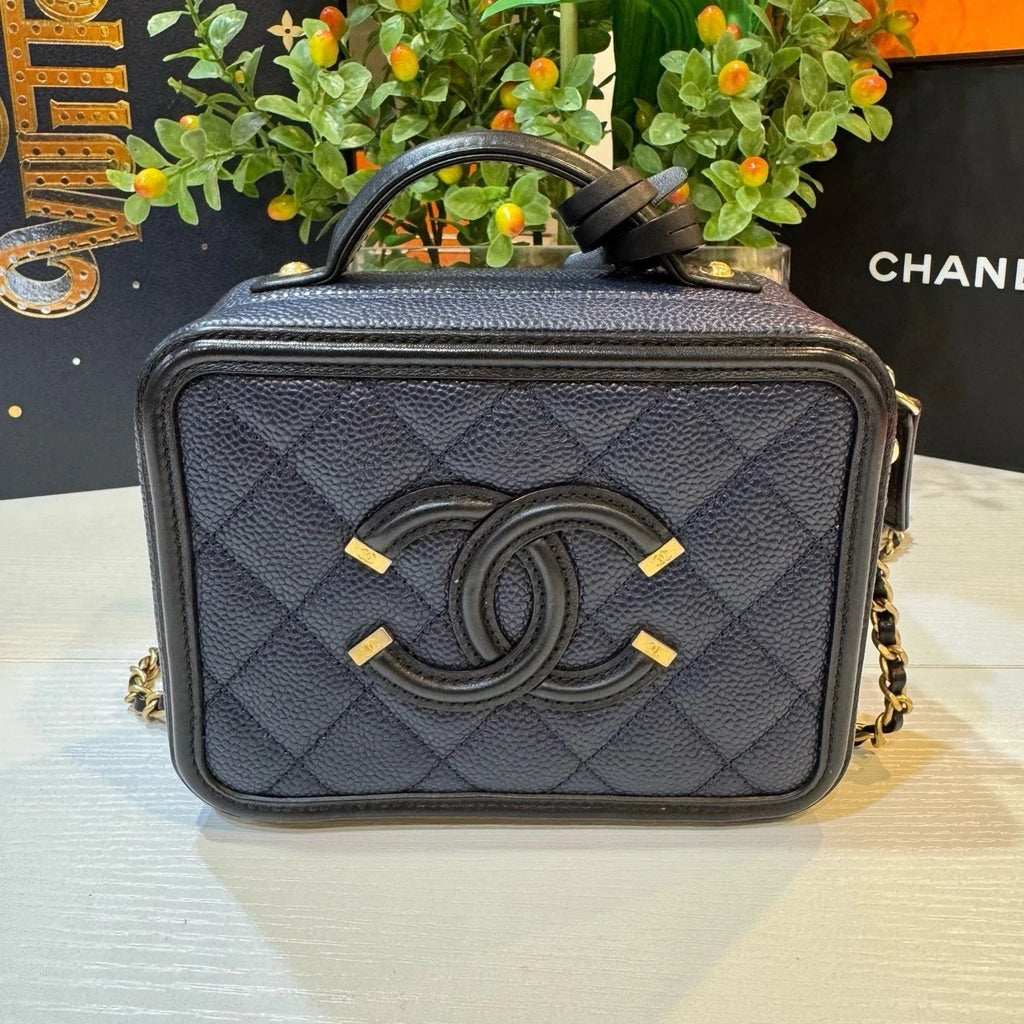 CHANEL Blue Small Camera Bag Handbag Crossbody For Women