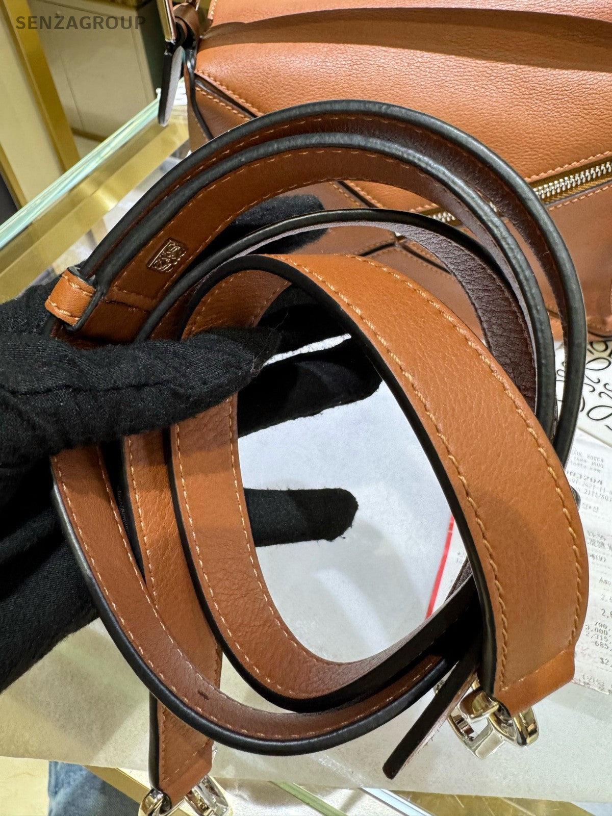 Loewe Puzzle PM Calfskin Top Handle 2way Shoulder Handbag Women Classic