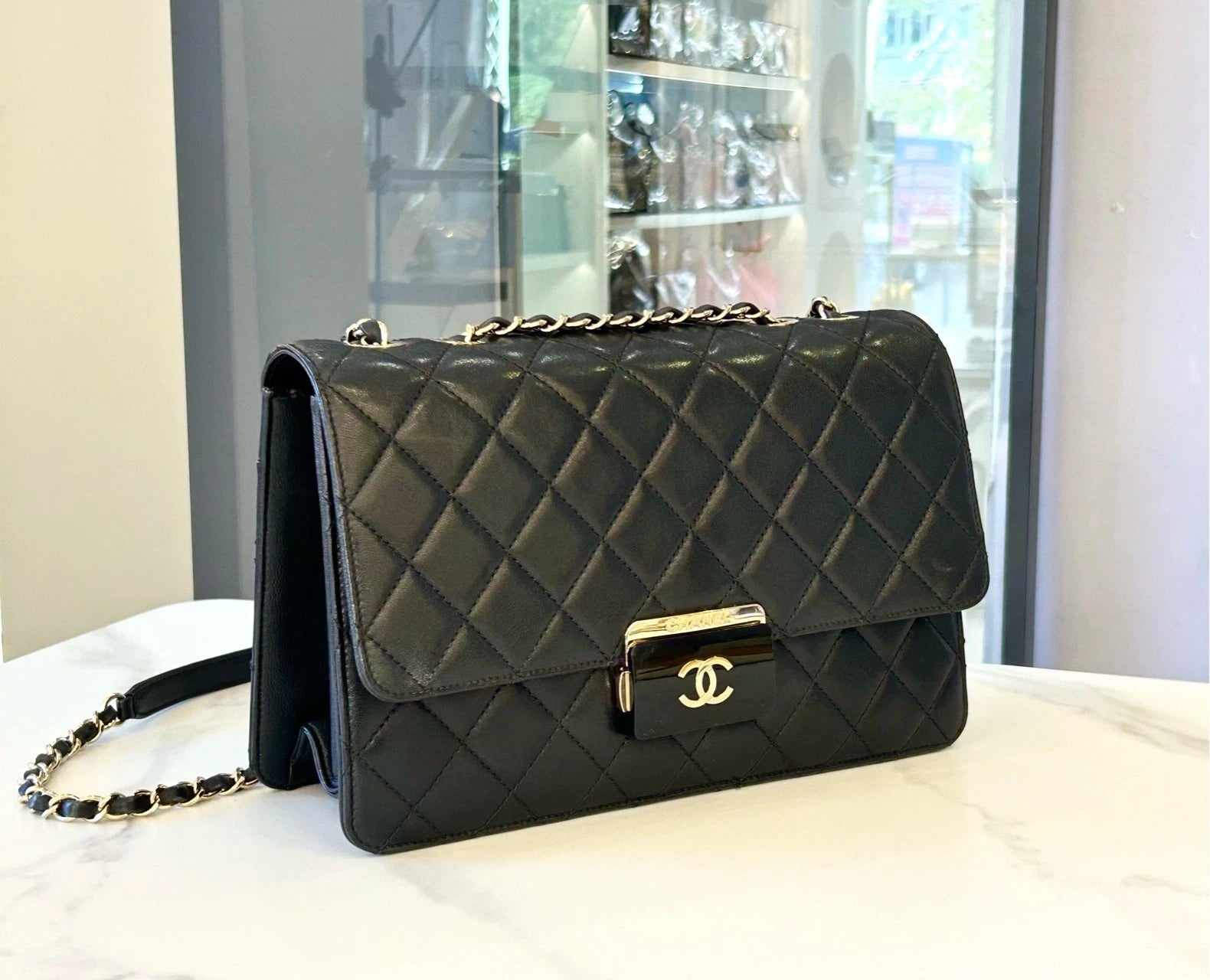 CHANEL Black Beautylock Flap Shoulder Bag for Women