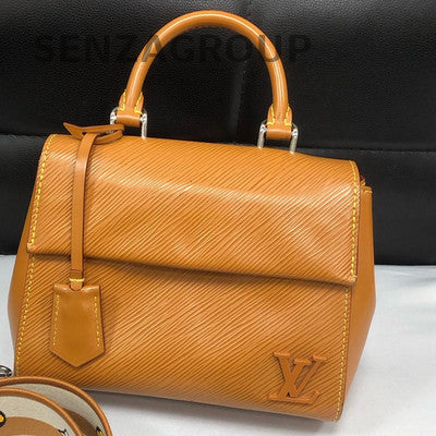 Louis Vuitton Cluny BB Handbag Crossbody Orange Leather Women's Classic