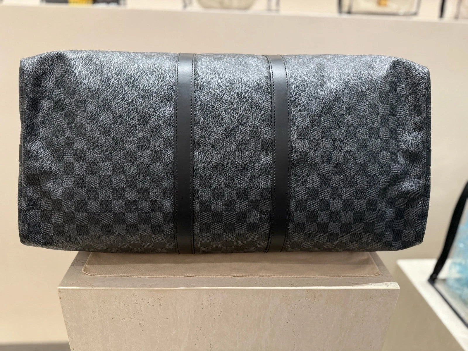 Louis Vuitton Keepall55 Canvas Travel Duffle Bag For Unisex