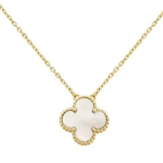 Van Cleef &amp; Arpels Vintage Alhambra Necklace Pendant with Mother Of Pearl 18K YG
