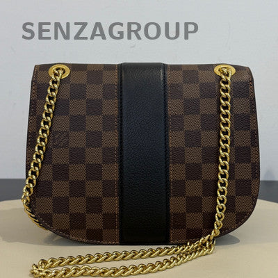 Louis Vuitton Wight Saddle Bag Brown Damier Chain Crossbody Shoulder Bag