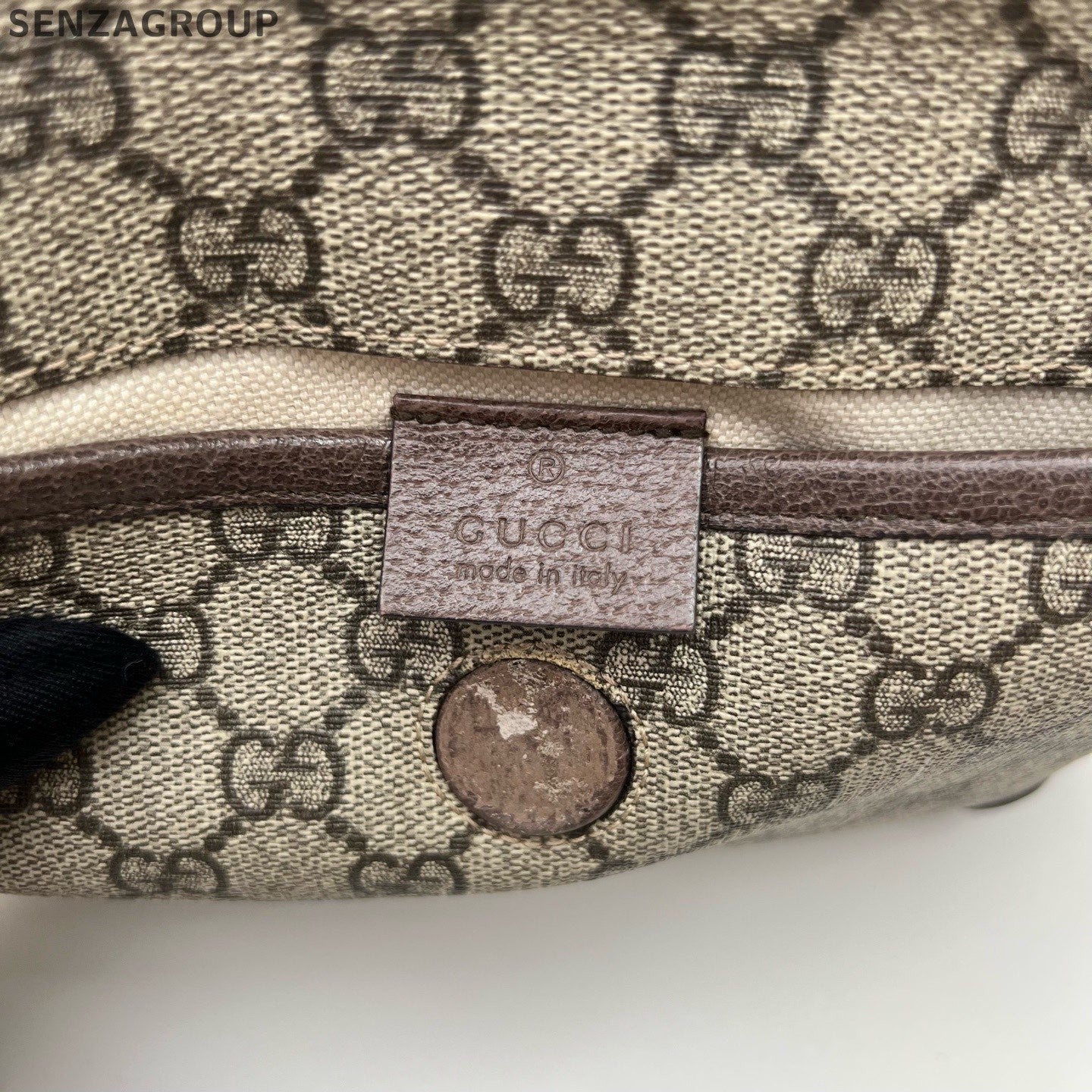 Gucci Ophidia Canvas Shoulder Crossbody Brown Gold Unisex Adults Classic