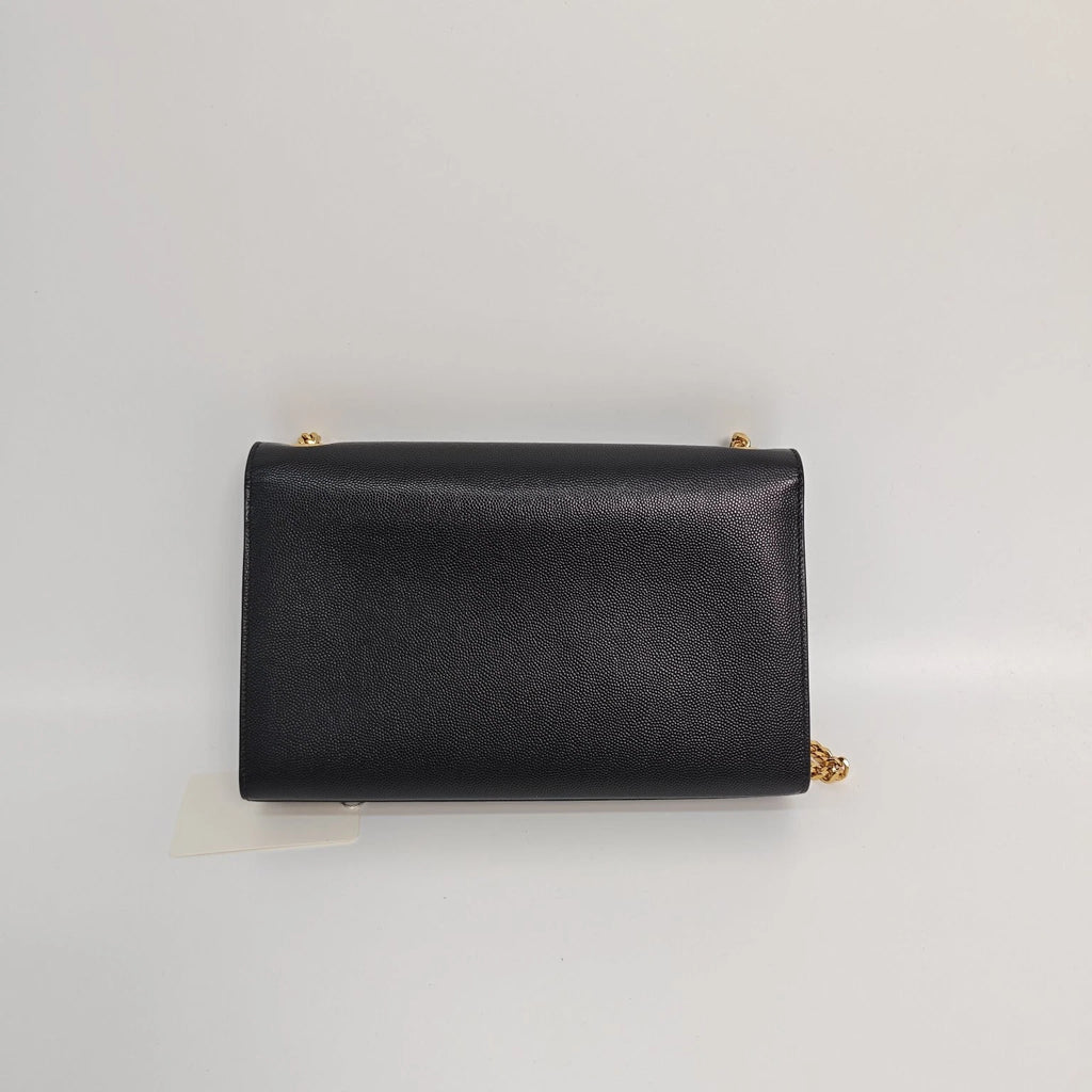 Saint Laurent Kate Medium Black Caviar Leather Shoulder Bag For Women