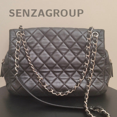 Chanel Classic Flap Jumbo Black Silver Chain Shoulder Bag
