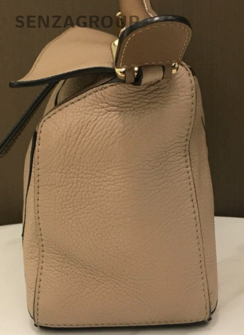 Loewe Puzzle PM Shoulder Bag Crossbody Brown Gold Used Women Classic