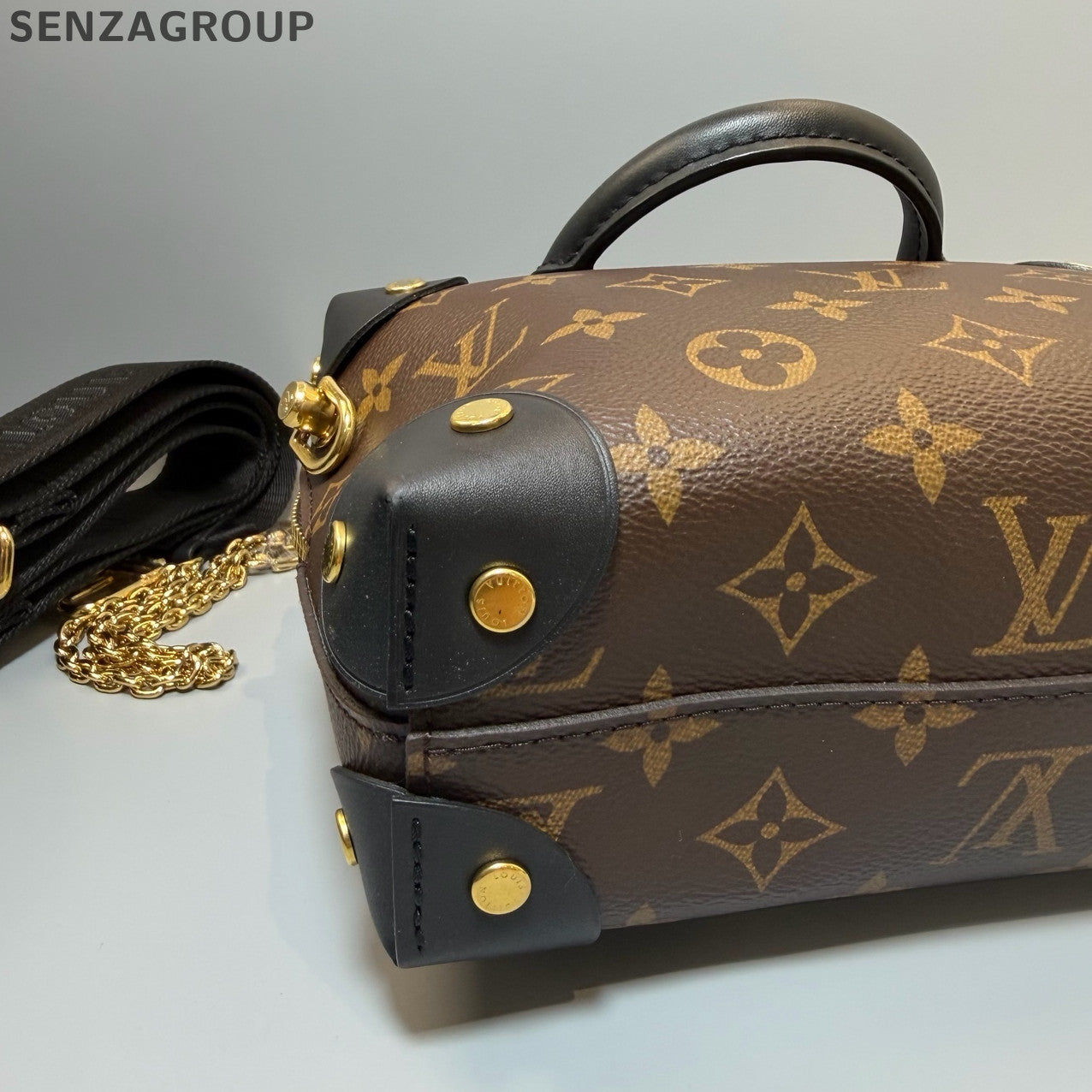 Louis Vuitton Petite Malle Souple Monogram Canvas Shoulder Bag Women