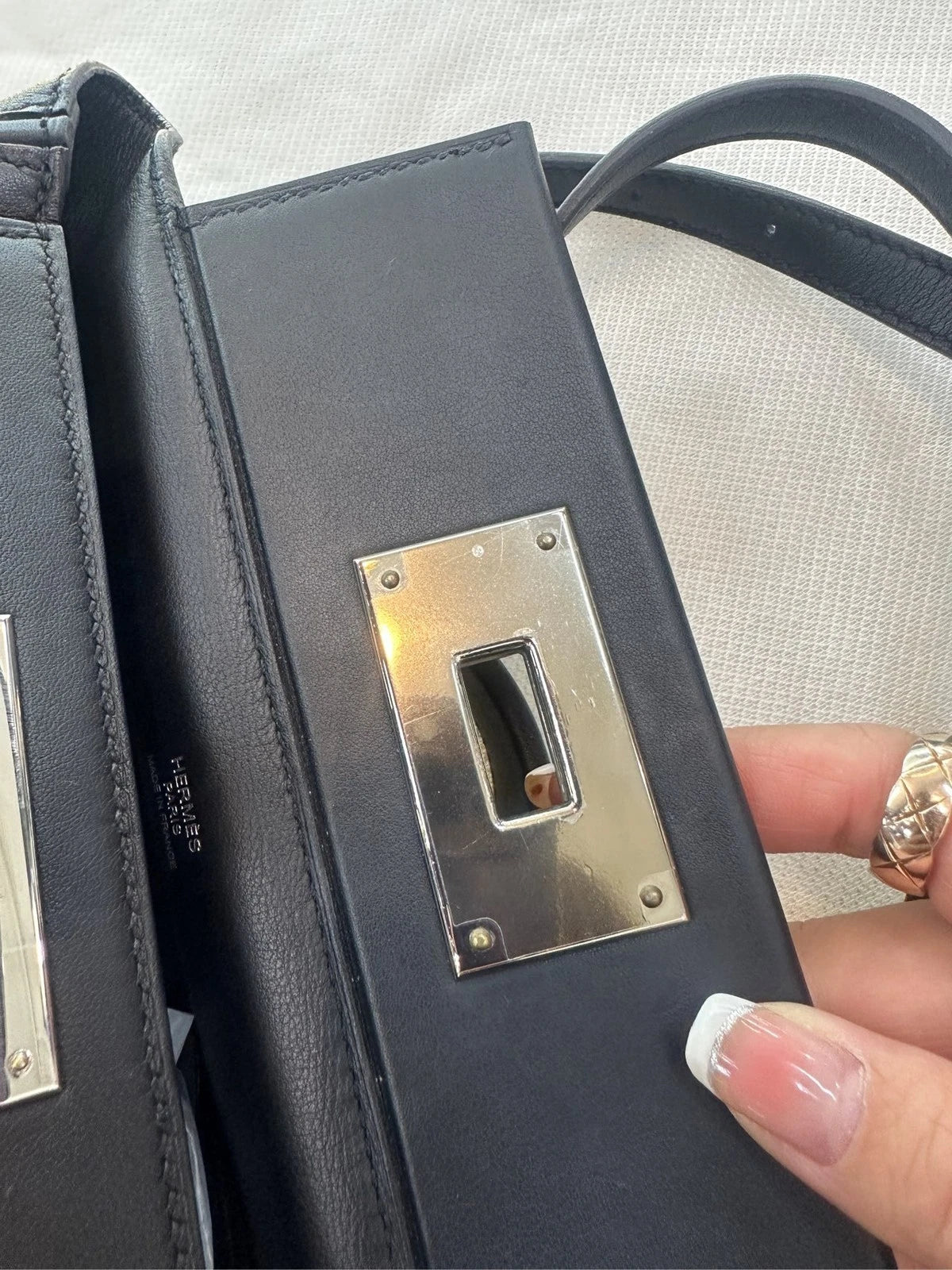 Hermes Mini 2424 Black Silver Handbag For Women
