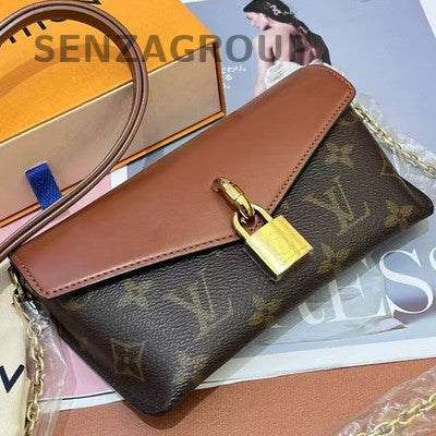 LV Monogram Lockme Ever Shoulder Bag Brown Gold Hardware Women's Fashion