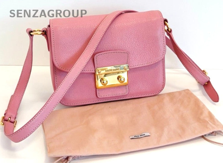 Miumiu Pig Nose Sakura Pink Shoulder bag Crossbody Women Almost Brand NEW