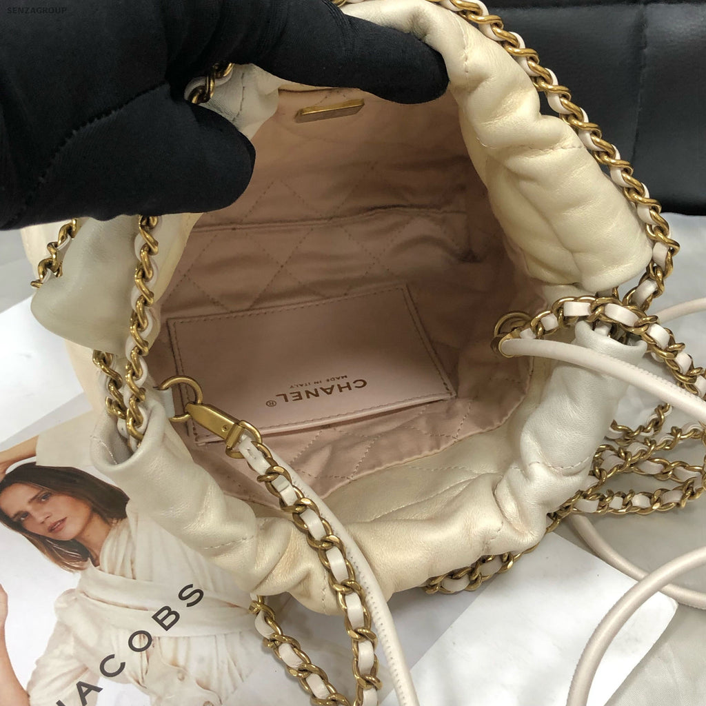 Chanel 22 Bag Mini Calfskin Gold Chain Crossbody Shoulder Bag Women Classic