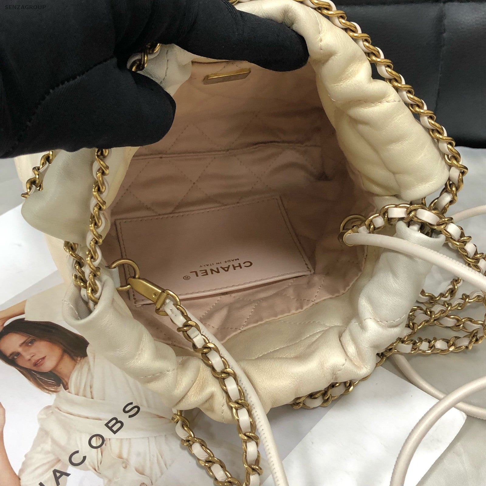 Chanel 22 Bag Mini Calfskin Gold Chain Crossbody Shoulder Bag Women Classic