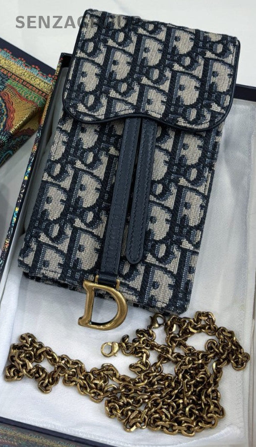 Christian Dior Saddle bag mini Monogram Classic Crossbody bag Chain Strap