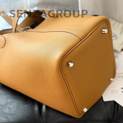 Hermes Picotin 18 Brown Silver Hardware Tote Shoulder Bag Women