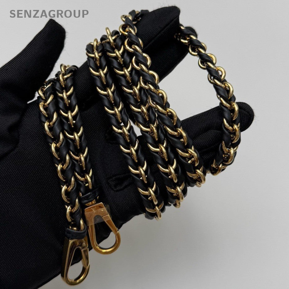 Louis Vuitton Vanity Monogram Chain Crossbody Top Handle Bag Brown Gold Women