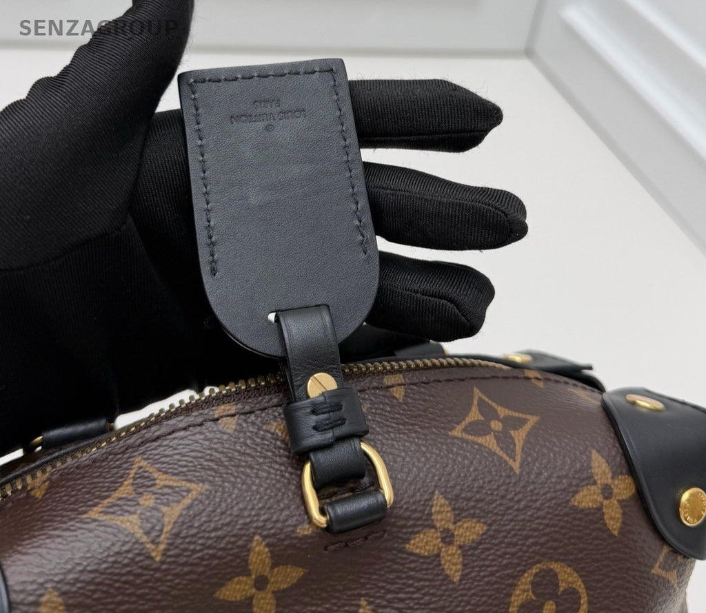 Louis Vuitton Petite Malle Monogram Chain Shoulder Bag Crossbody Brown  Women