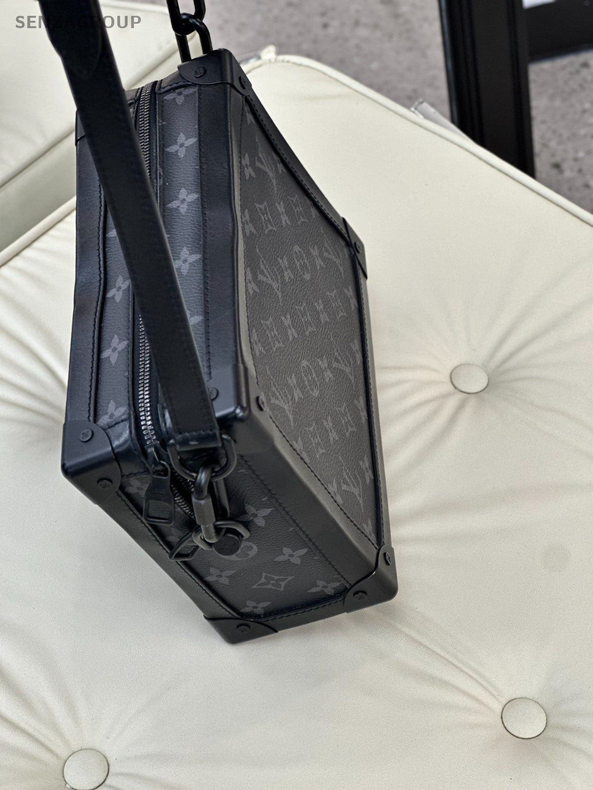 Louis Vuitton Soft Trunk Box MM Monogram Shoulder bag All Black Classic