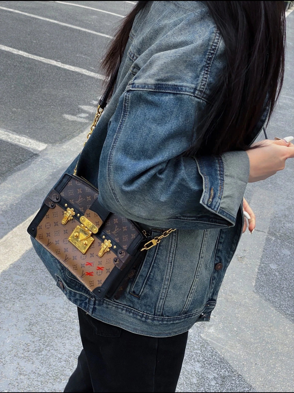 Louis Vuitton Colorblock Soft Trunk Clutch Crossbody For Women