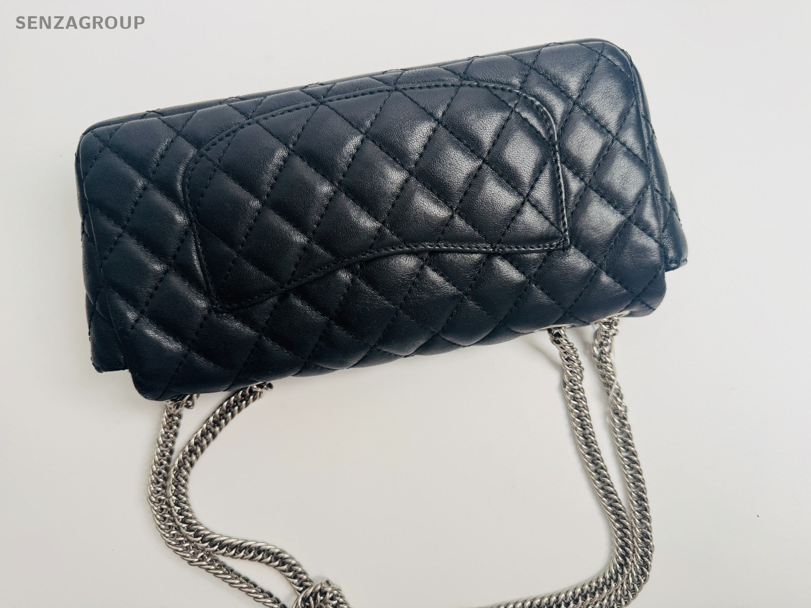 CHANEL Classic Flap Diamond Pattern Chain Shoulder bag Black Silver Women