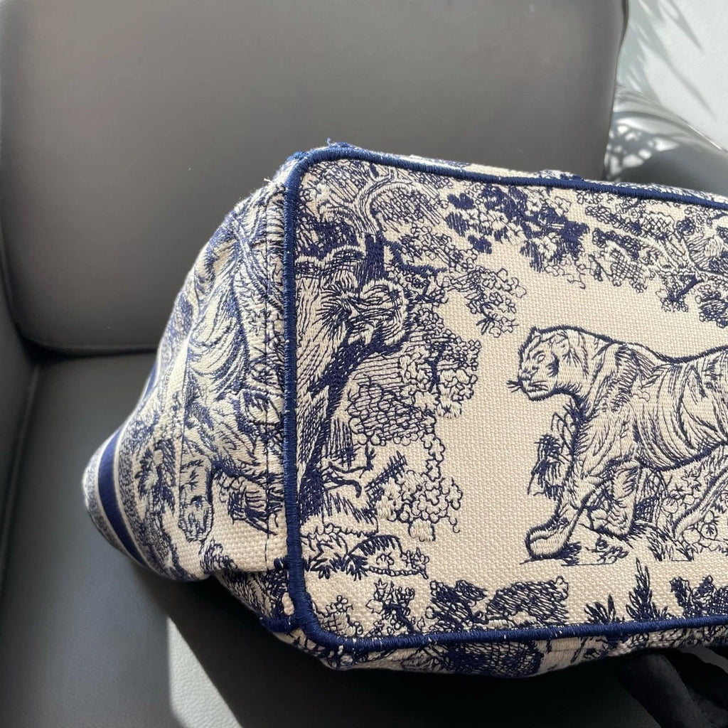 Dior Large Book Tote Printed Canvas Tote Bag For Women