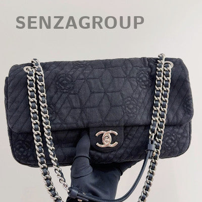 Chanel Classic Flap Black Silver Chain Shoulder Crossbody Bag