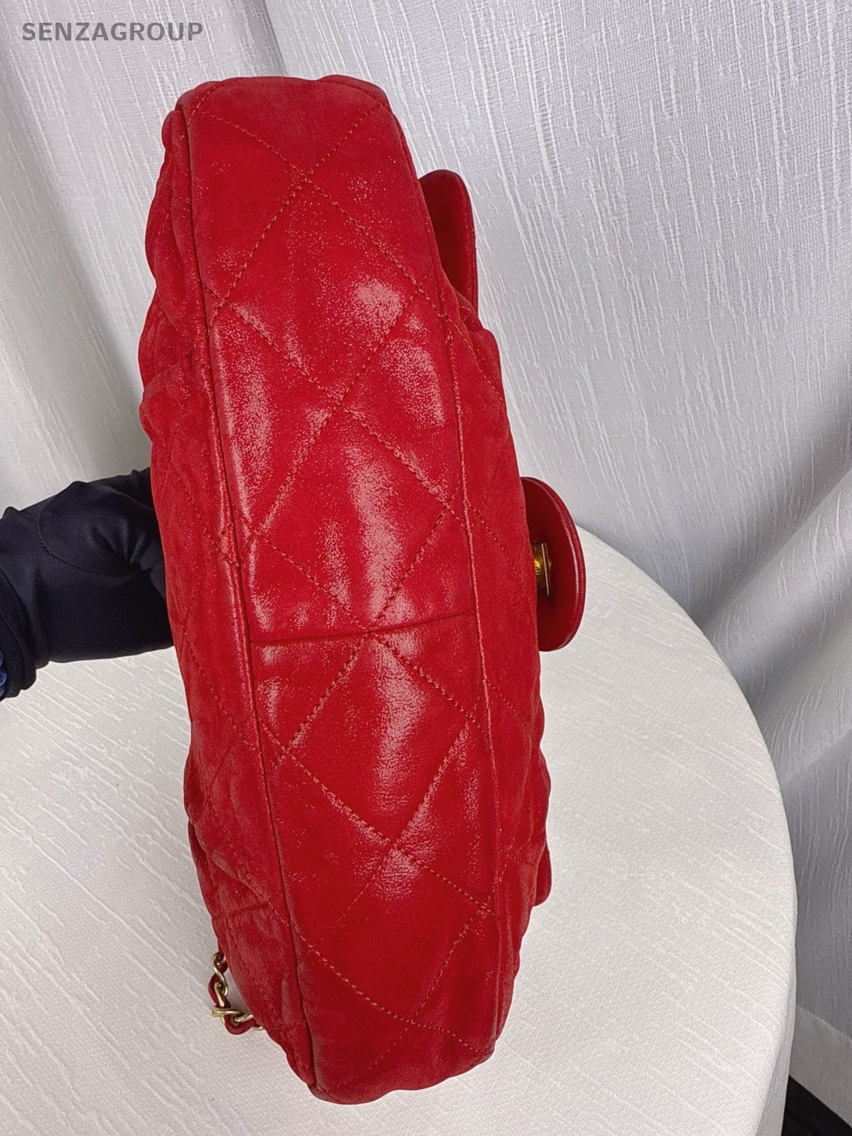 CHANEL Classic Flap Chain Shoulder bag Women Red Gold