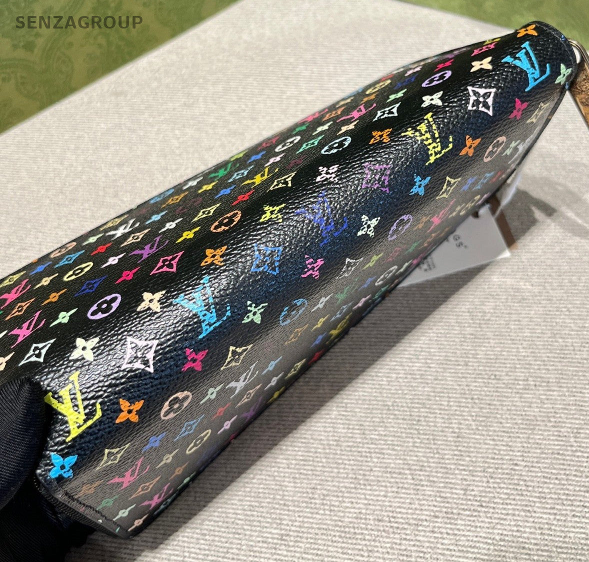 Louis Vuitton Monogram Long Wallet Black Multicolor Gold Women Classic Fashion