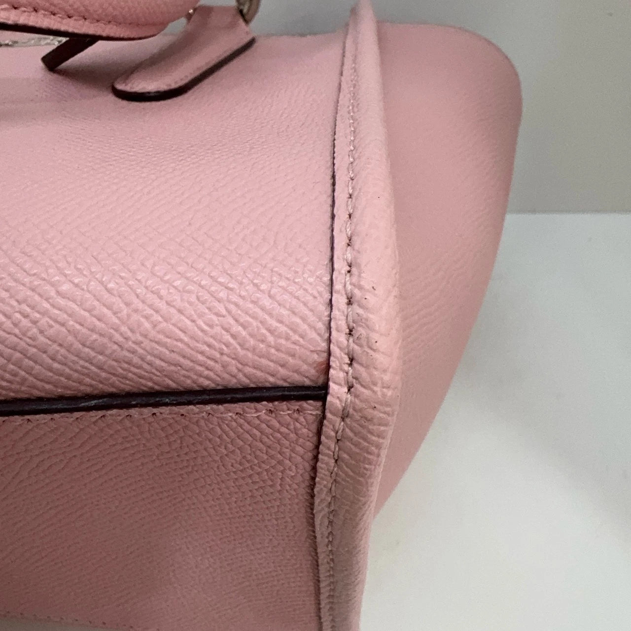 Coach Pink Grain Calfskin Shoulder Handbag Crossbody Bag For Women