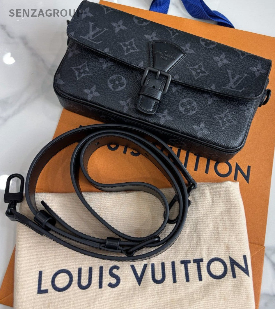 Louis Vuitton Monogram Black MONTSOURIS Crossbody bag Almost Brand NEW