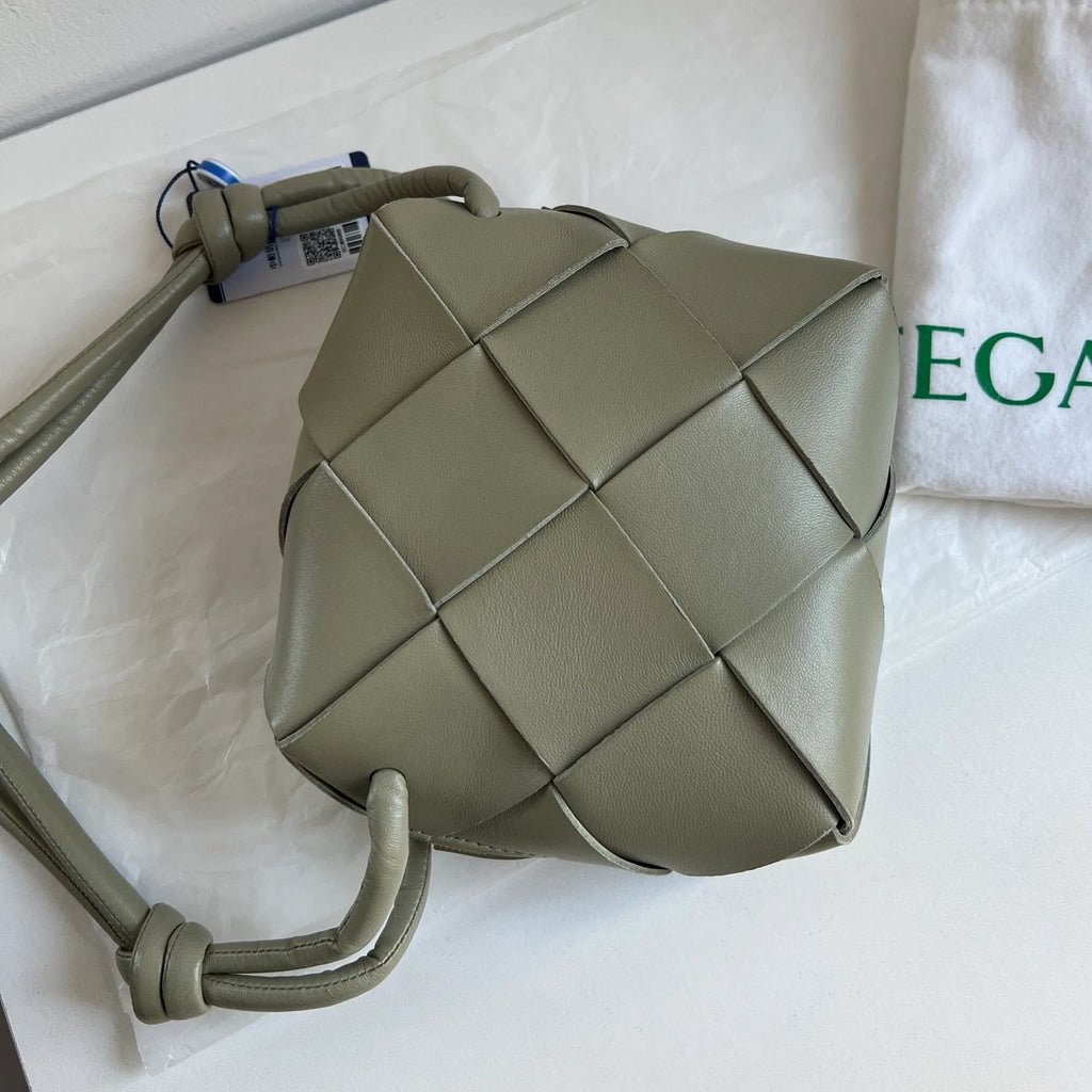 Bottega Veneta Brick Camera Bag Shoulder Crossbody Bag Green Women Classic