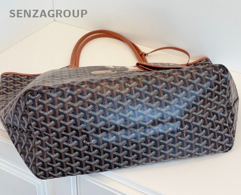 Goyard SaintLouis GM Tote Shoulder Bag Brown Used Women Classic Fashion