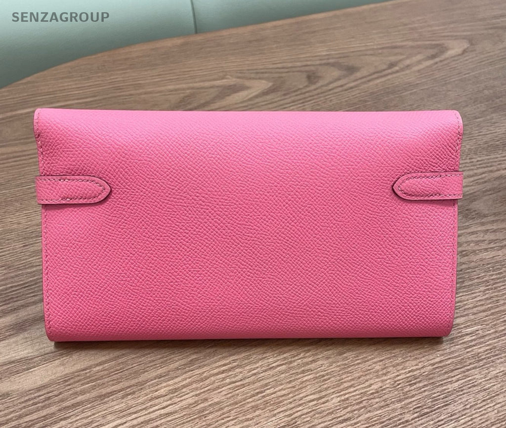 Hermes Kelly Long Wallet Pink Epsom Leather Women