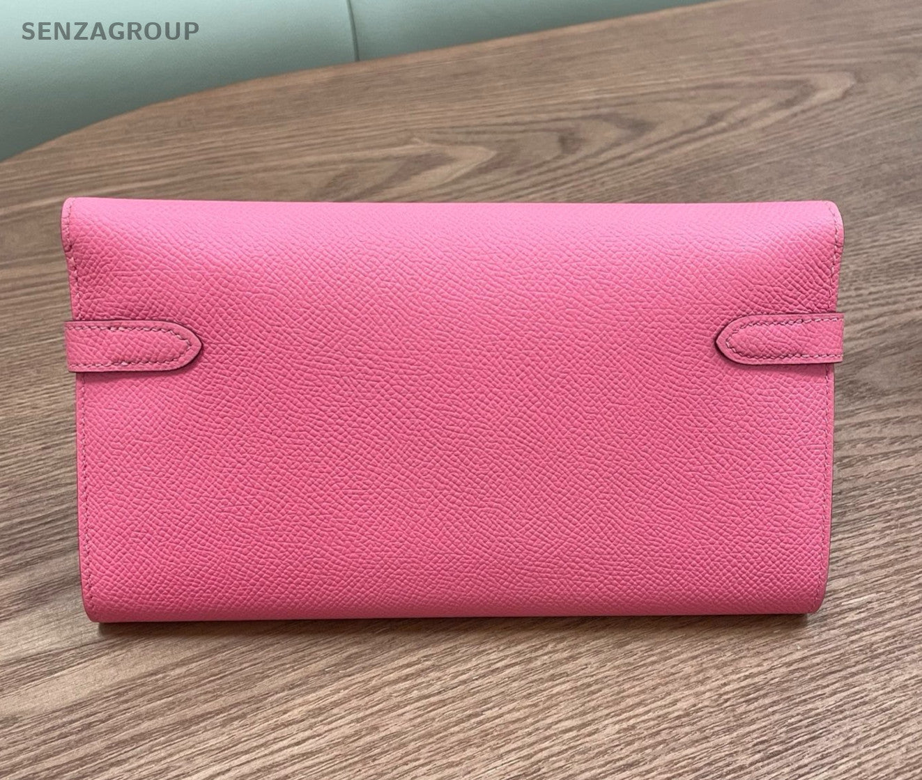 Hermes Kelly Long Wallet Pink Epsom Leather Women