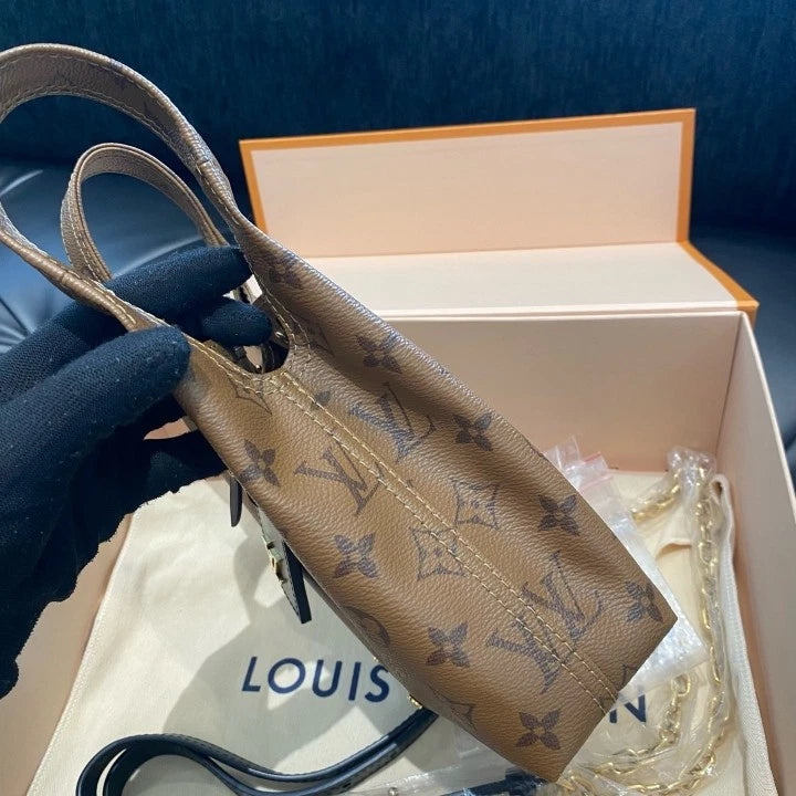 Louis Vuitton Atlantis BB Monogram Bucket Top Handle Crossbody Bag Women D