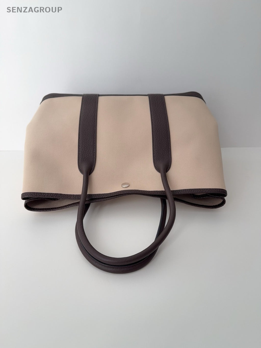 Hermes Garden Party36  Tote Canvas Top Handle Beige Almost Brand NEW