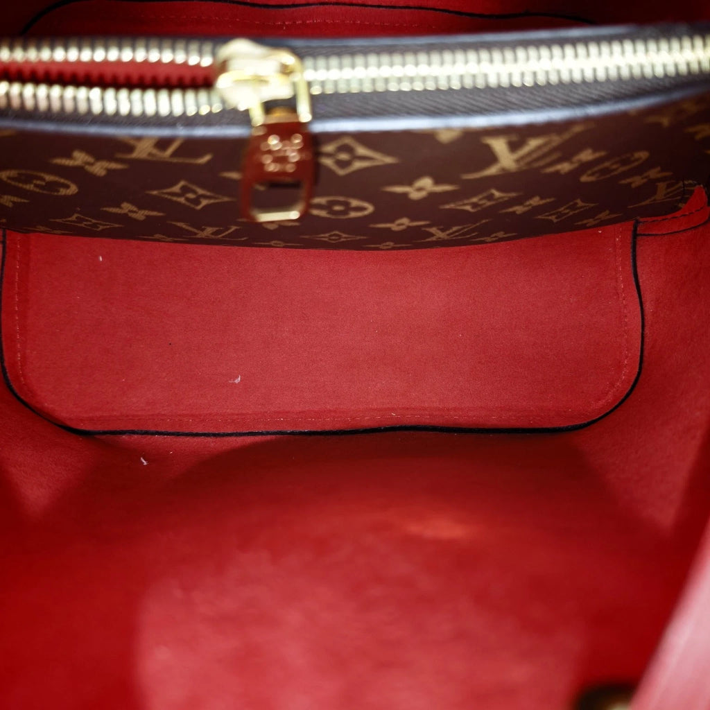 Louis Vuitton LV Neonoe Monogram Canvas Medium Red Bucket Bag For Women