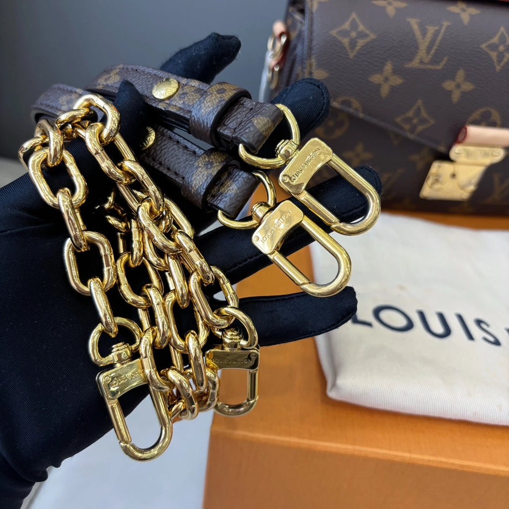 Louis Vuitton Metis PM Monogram Chain Shoulder Bag Crossbody Brown Gold