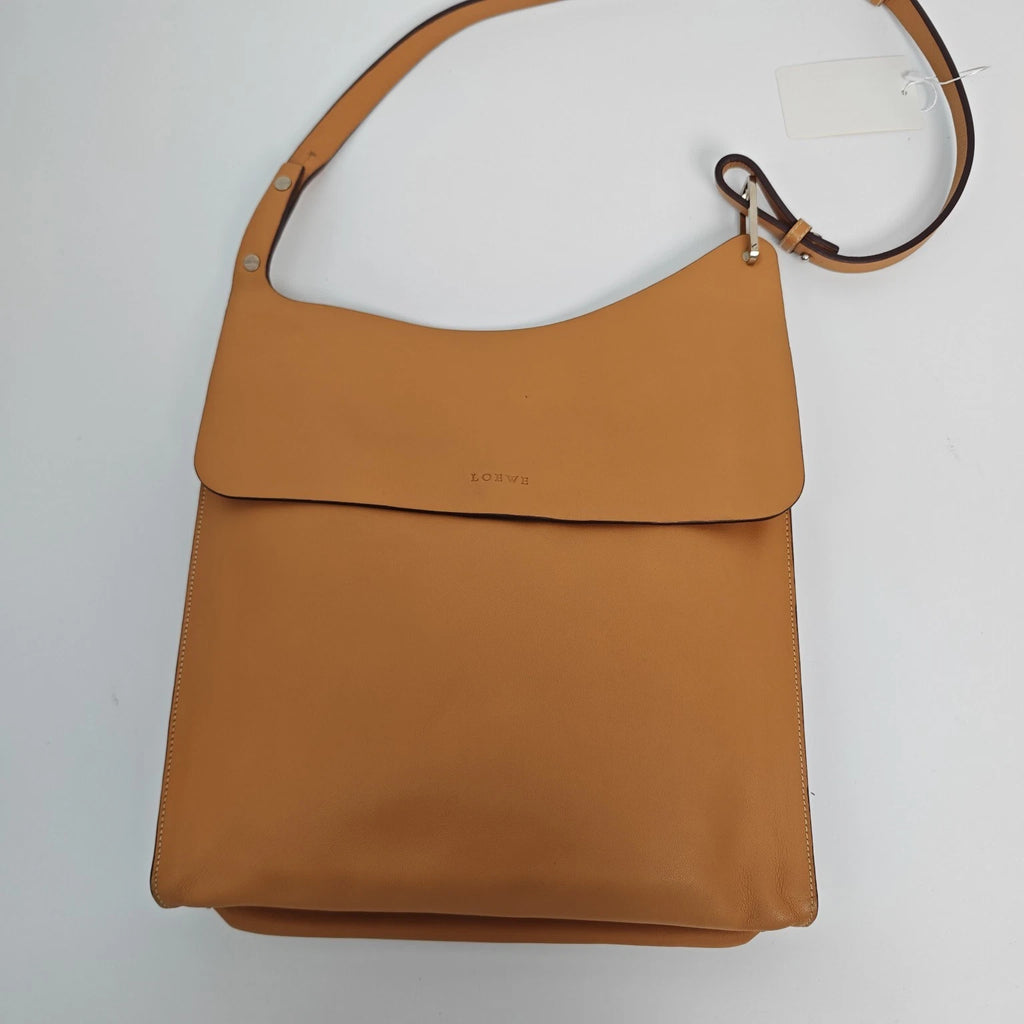 Loewe Leather Beige Flap Shoulder Bag For Women