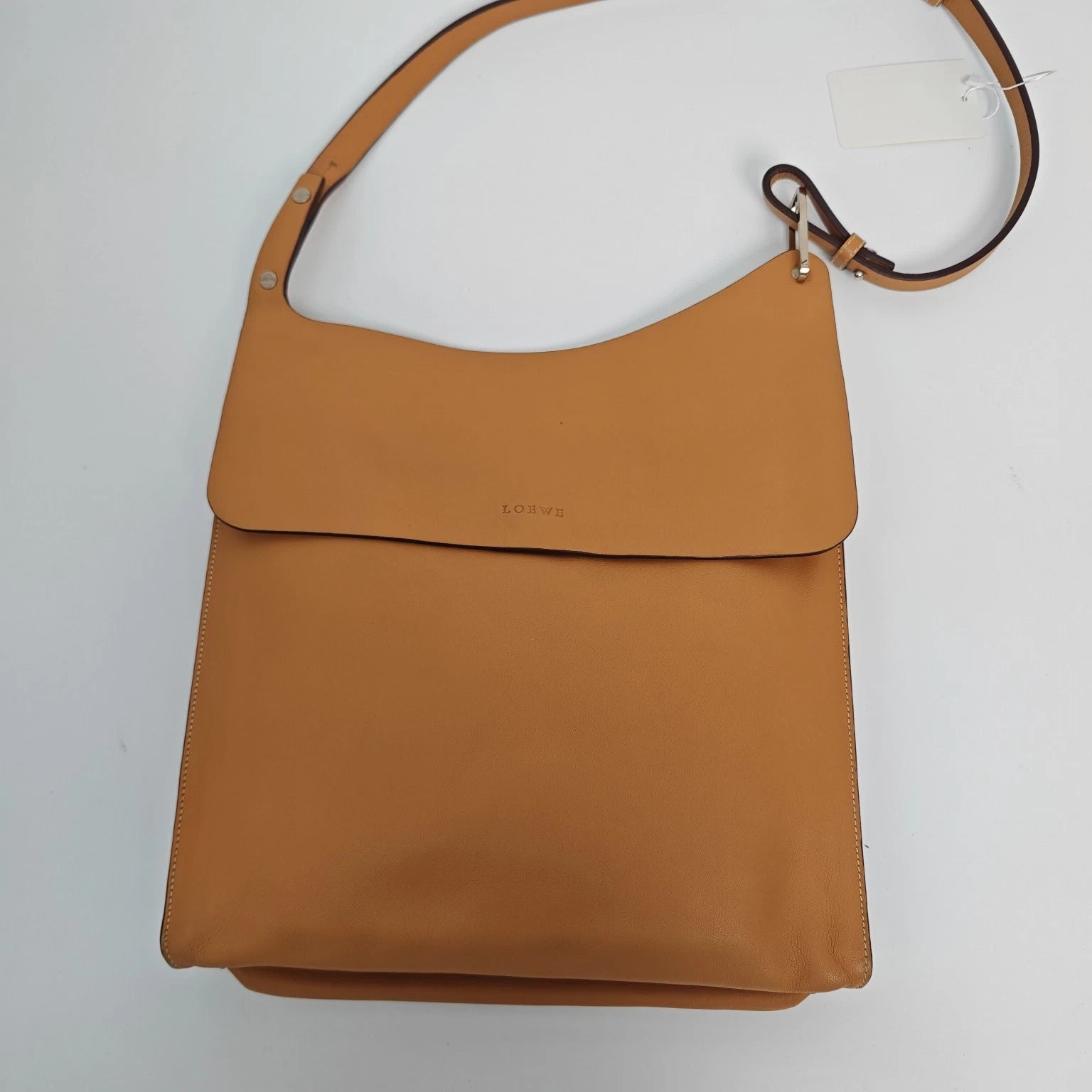 Loewe Leather Beige Flap Shoulder Bag For Women