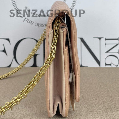 Chanel 2.55 Pink Calfskin WOC Gold Chain Crossbody Bag