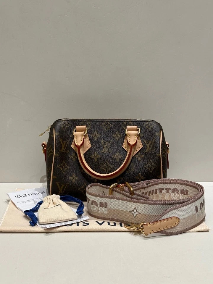Louis Vuitton Speedy20 Canvas Shoulder Handbag For Women