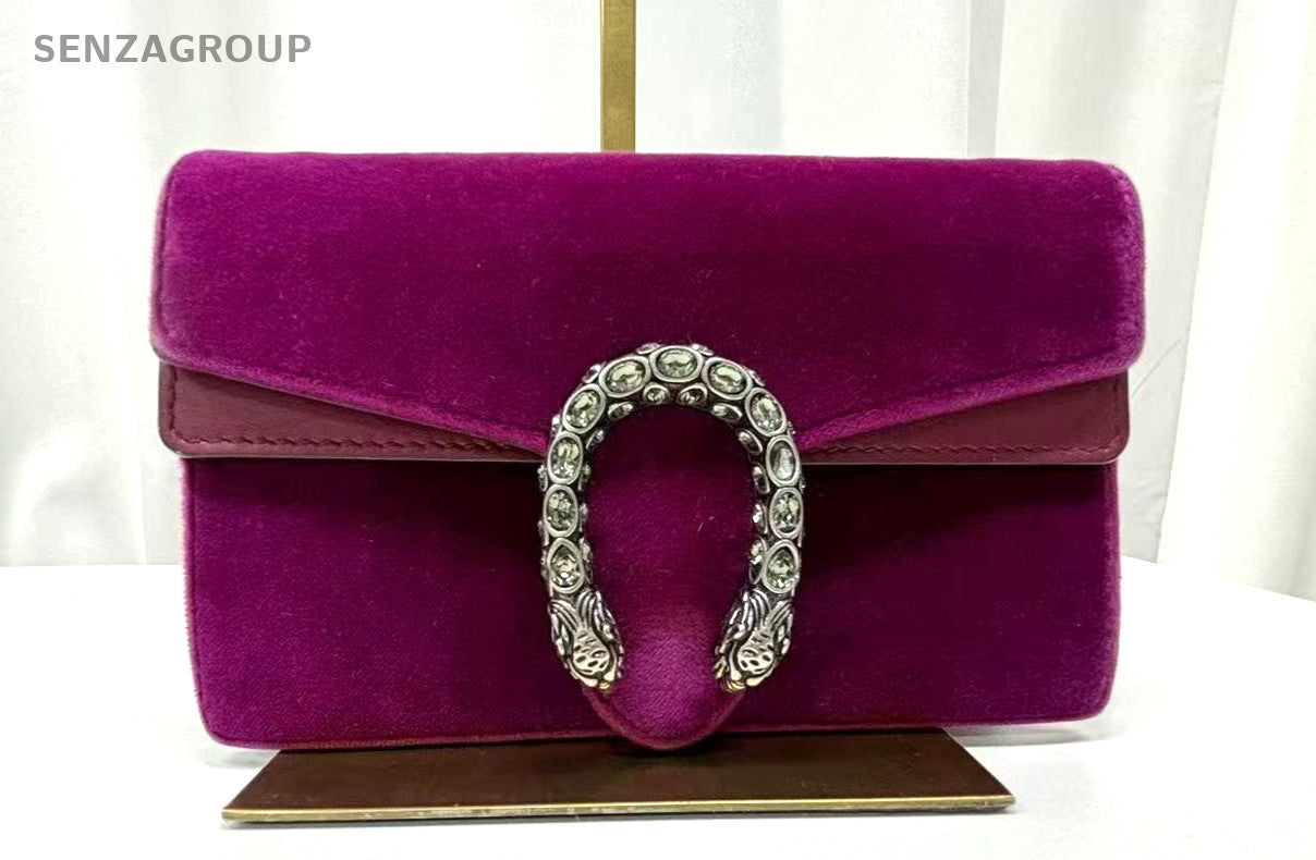 GUCCI Dionysos mini Purple Crossbody bag Suede