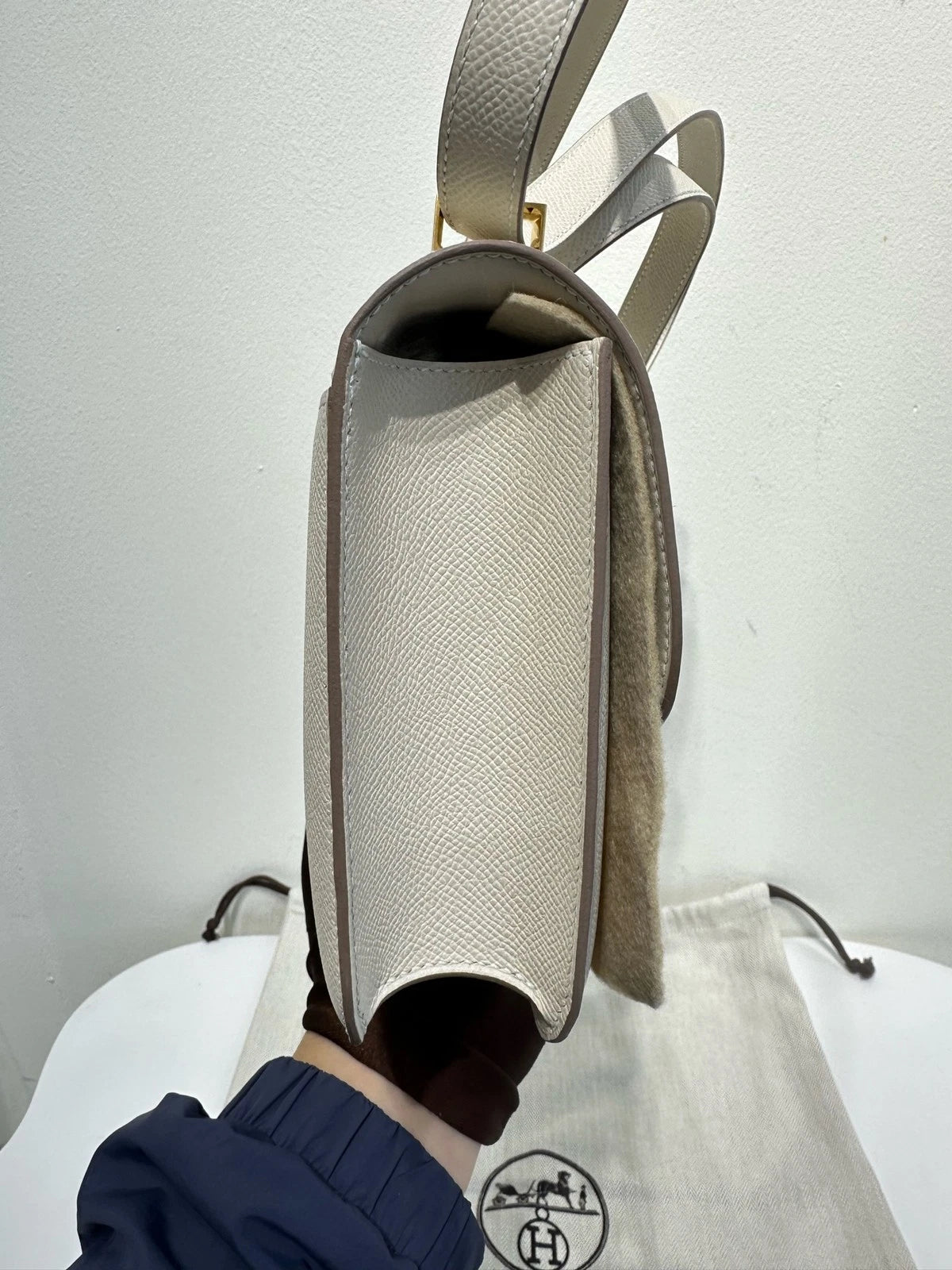 Hermes New Constance24 White Shoulder Bag For Women