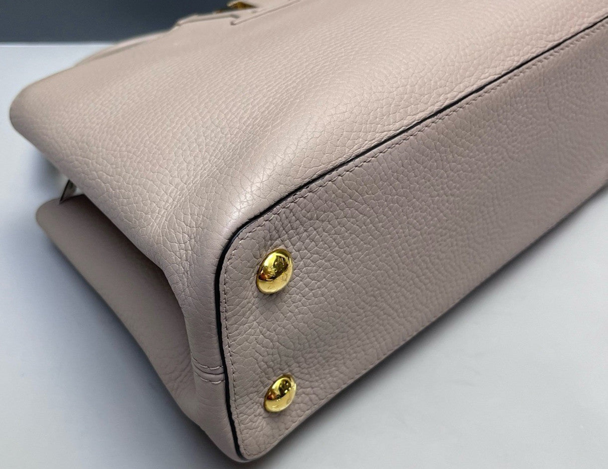 Louis Vuitton Cap PM Top Handle Bag Gray Gold Used Women Designer Classic